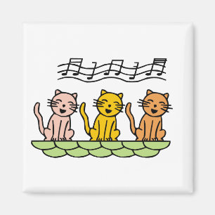 Aimant Chats de chant T-shirts et cadeaux