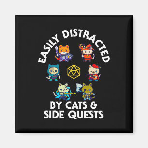 Aimant Chats de joueur de Rpg Quête secondaire Drôle Nerd