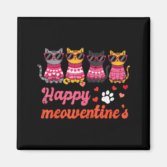 Aimant Chats de la Saint-Valentin Happy Meowentines Chato (Devant)