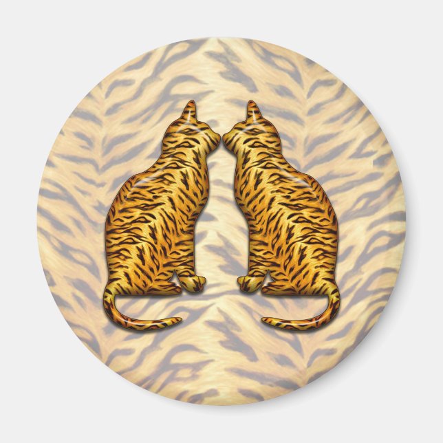 Aimant Chats de tigre (Devant)