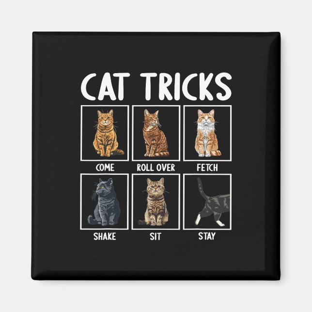 Aimant Chats Drôle Chat Tricks (Devant)