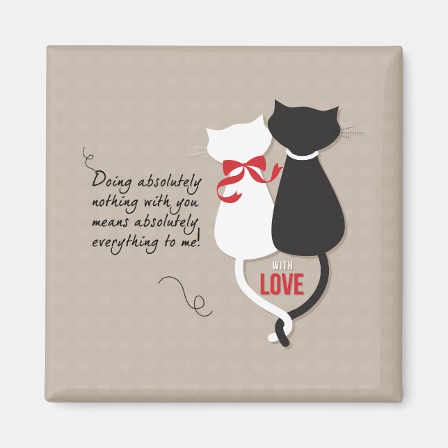 Aimant Chats en amour (Devant)