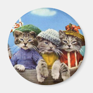 Aimant Chats en Casquette