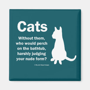 Aimant Chats et baignoires