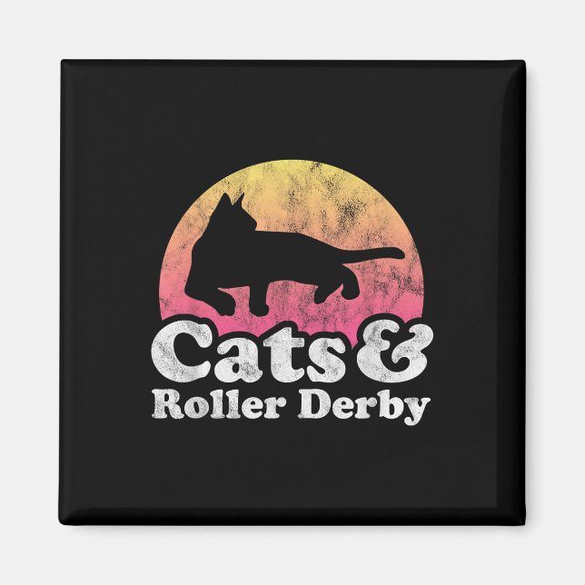 Aimant Chats Et Roulettes Derby Mens Ou Femme Chat (Devant)