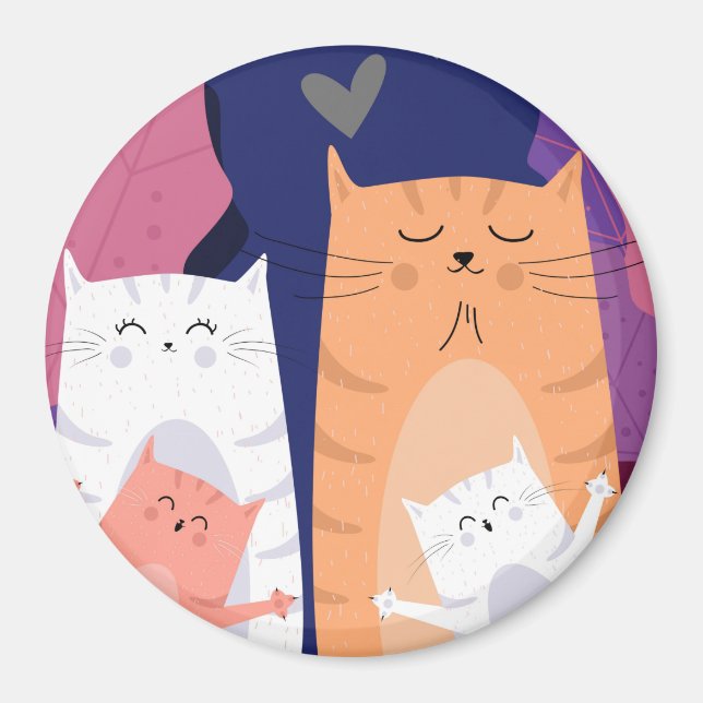Aimant Chats mignons (Devant)