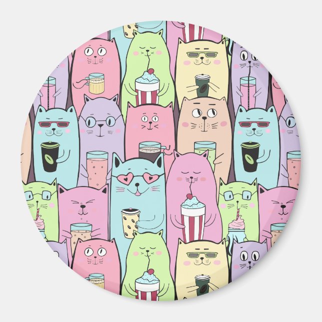 Aimant Chats mignons (Devant)