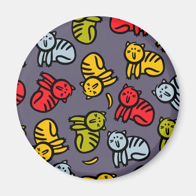 Aimant Chats plus bananes (Devant)