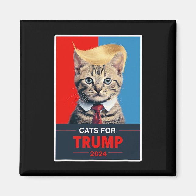Aimant Chats Pour L'Élection Trump 2024 1 (Devant)