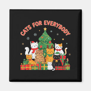 Aimant Chats pour tout le monde Noël Chat drôle de Noël F