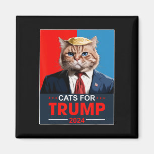 Aimant Chats pour Trump 2024 Drôle Vote pour Trump Chats