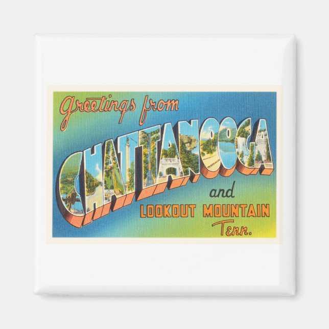 Aimant Chattanooga Tennessee TN Vintage voyage Souvenir (Devant)