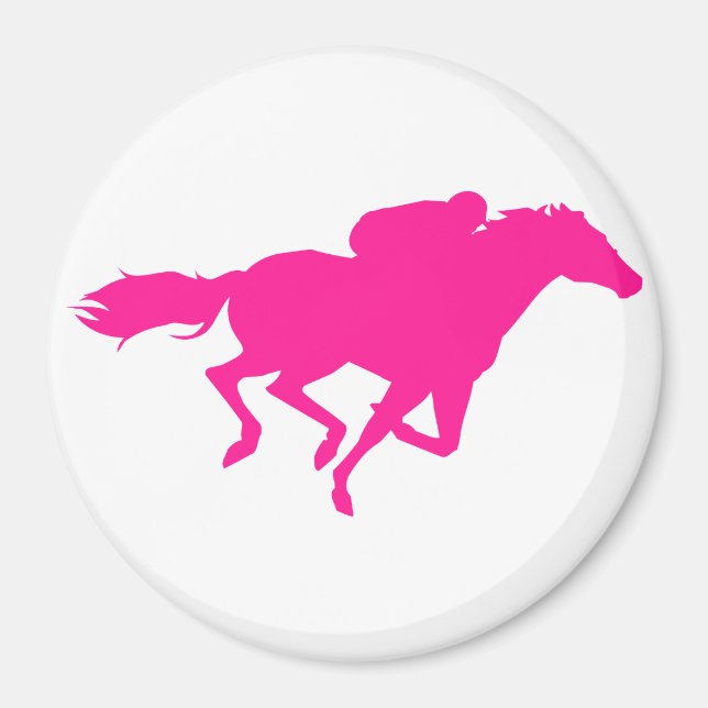 Aimant Chaud Rose Horse Racing; Race Horse (Devant)