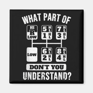 Aimant Chauffeur de camion de camion amusant Gear Stick S