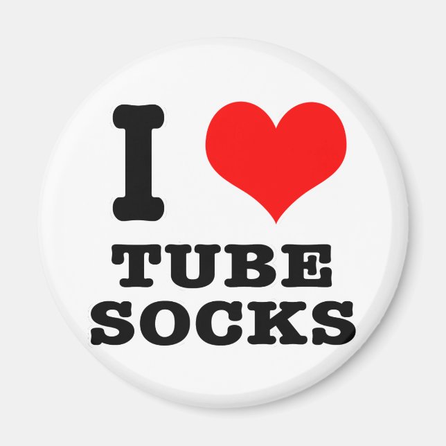 Aimant Chaussettes à tube I HEART (LOVE) (Devant)