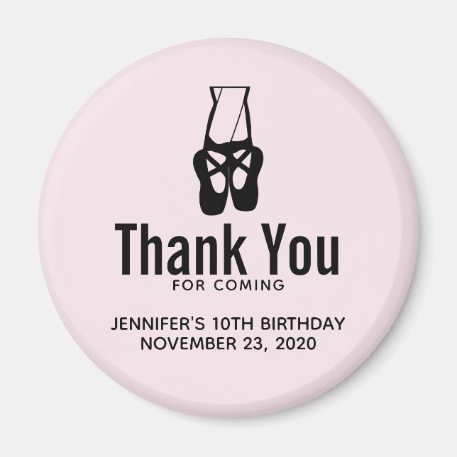 Aimant Chaussons Bleu Noir En Pointe Anniversaire (Devant)