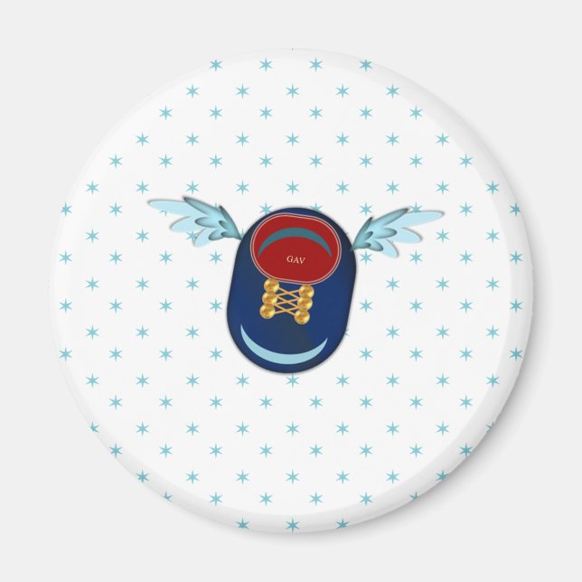 Aimant Chaussure à ailettes dessin animé mignon (Devant)