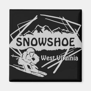 Aimant Chaussure de neige Virginie-Occidentale gris noir 