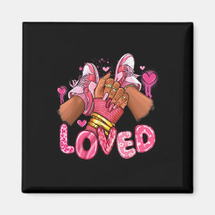 Aimant Chaussures Afro de la Saint-Valentin aimées Femme