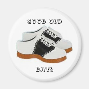 Aimant Chaussures de selle bleues et blanches, bon vieux,