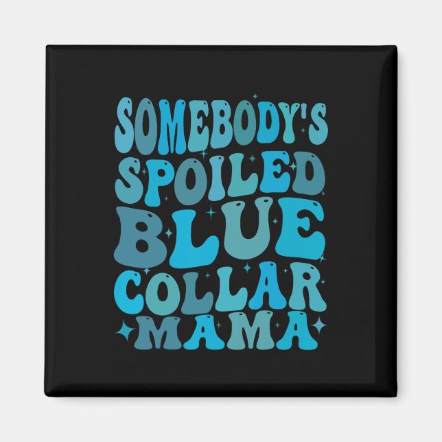 Aimant Chaussures Spock Col Bleu Maman Super Maman Mère (Devant)