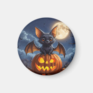 Aimant Chauve-souris de dessin animé adorable perchée sur