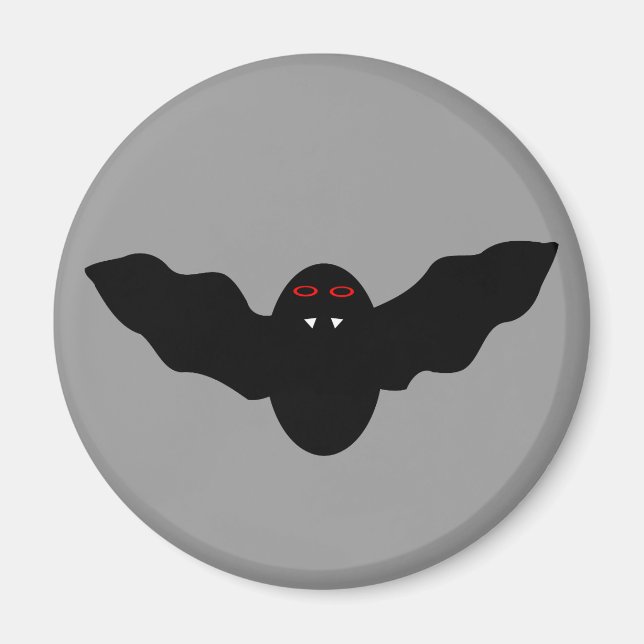 Aimant Chauve-Souris Vampire d'Halloween Effrayant (Devant)
