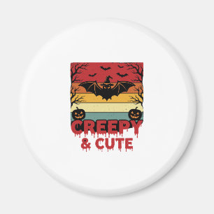 Aimant Chauve-souris vintage effrayante et mignonne d'Hal