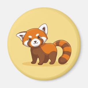 Aimant Che Red Panda sur jaune
