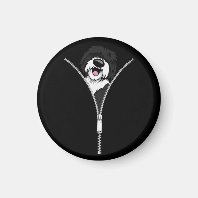 Aimant Cheepadoodle Chien Zipper Funny Chien Chien Chien (Devant)