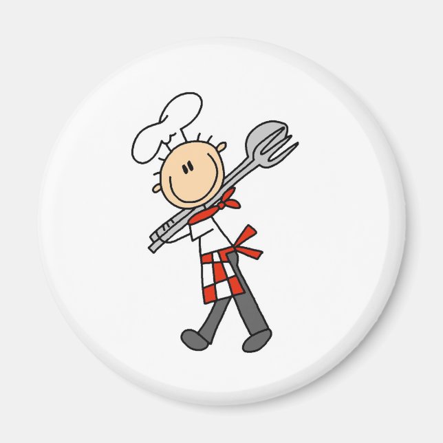 Aimant Chef avec Pince à Salade (Devant)