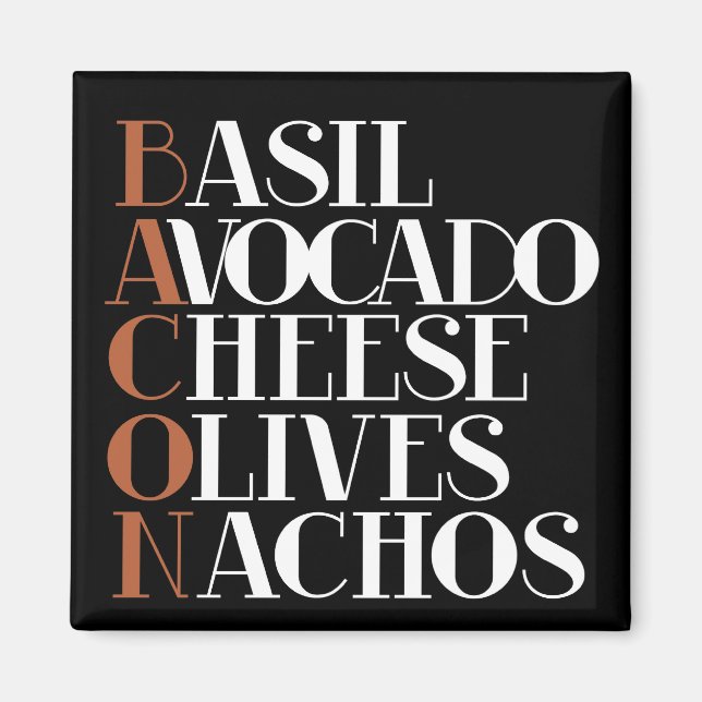 Aimant Chef Bacon Gourmet (Devant)