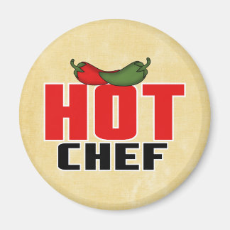 Aimant Chef chaud (poivrons rouges et verts)