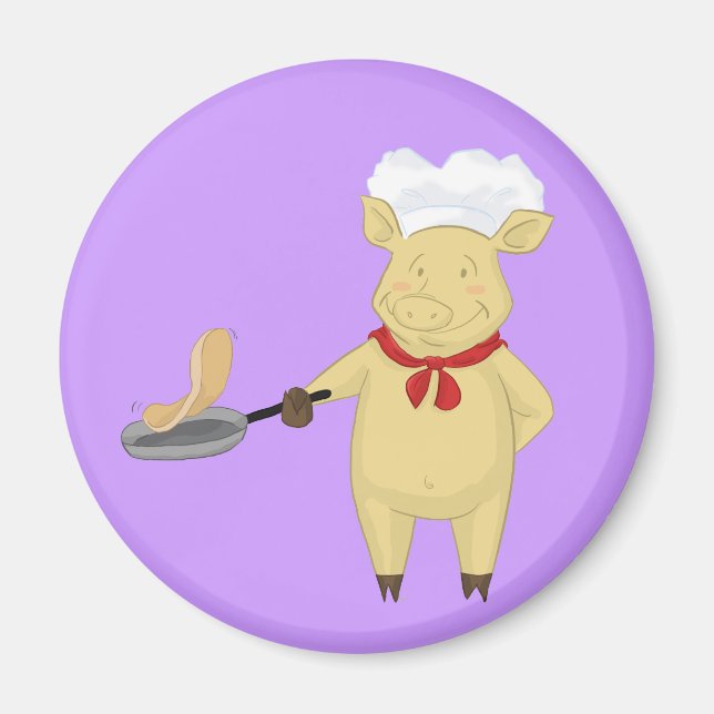 Aimant Chef de cochon à la croquette (Devant)