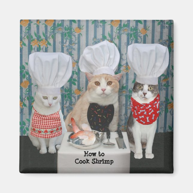 Aimant Chef Gastronomique Chats/Kitties (Devant)