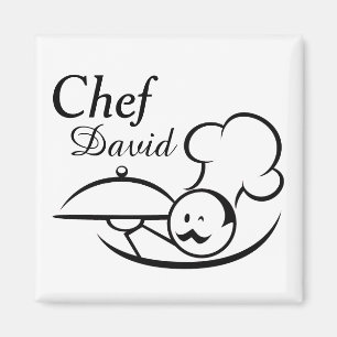 Aimant Chef illustré personnalisé