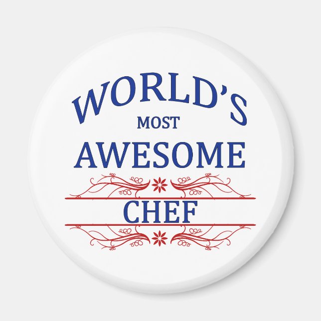 Aimant Chef le plus génial du monde (Devant)
