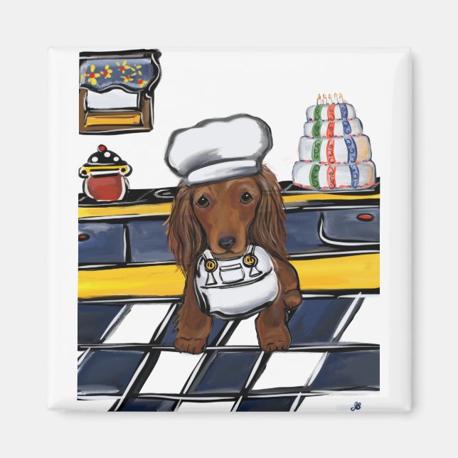 Aimant Chef Red Doxie (Devant)