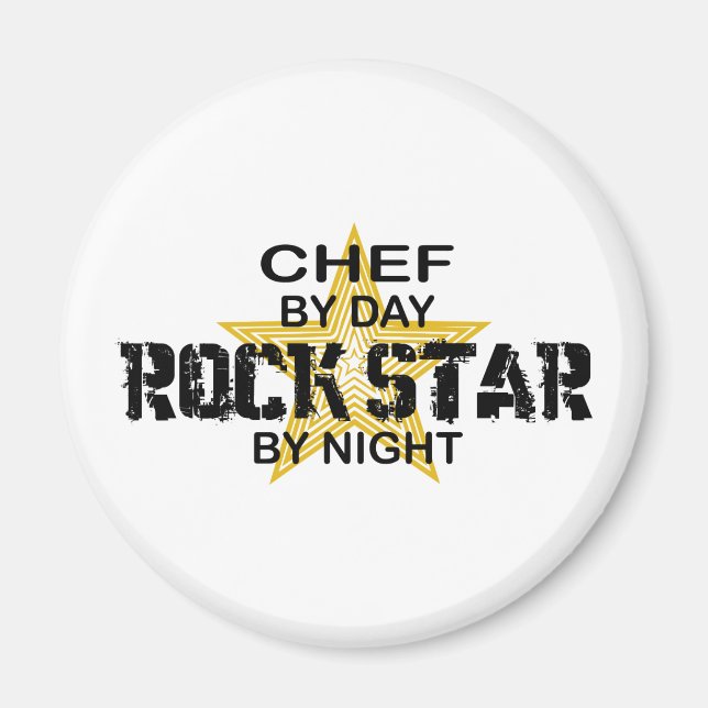Aimant Chef Rock Star by Night (Devant)