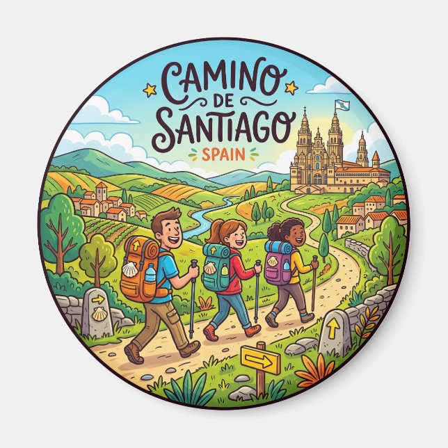 Aimant Chemin de Saint-Jacques Espagne (Devant)