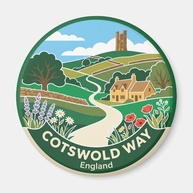 Aimant Chemin des Cotswold Angleterre (Devant)