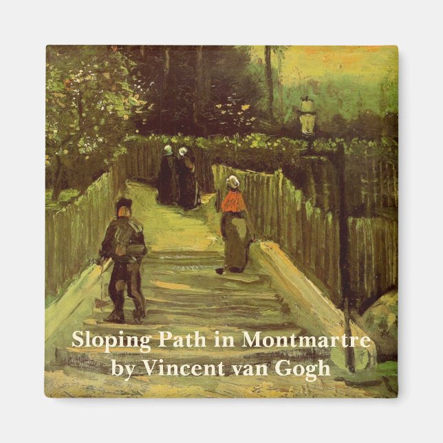 Aimant Chemin en pente à Montmartre par Vincent van Gogh (Devant)