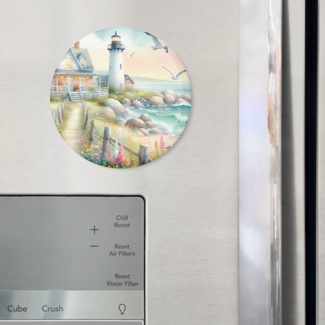 Aimant Chemin vers le chalet côtier du phare (In situ (réfrigérateur))