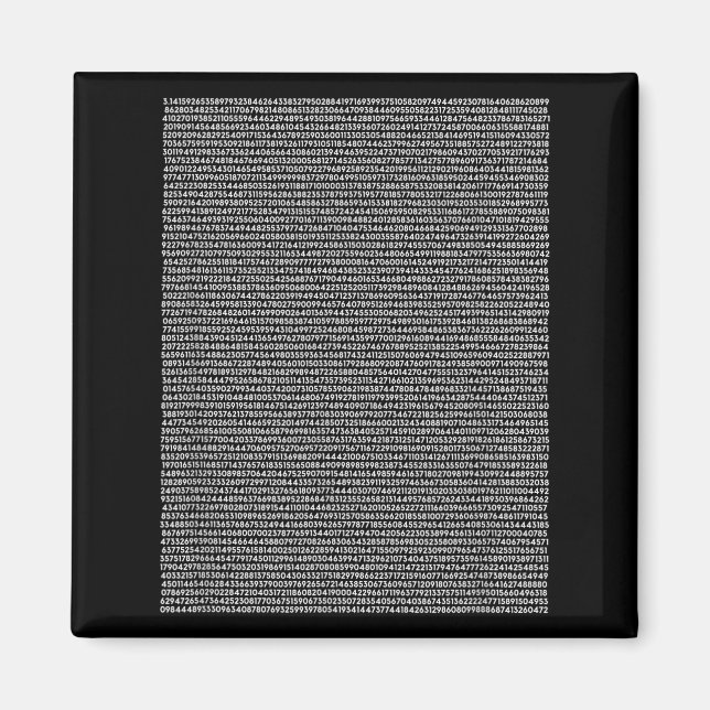 Aimant Chemise 5000 décimales Pi Cadeau Maths Prof Maths  (Devant)