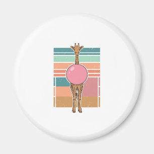 Aimant Chemise à motif de girafe vintage avec gravure de 