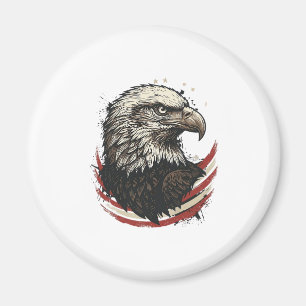 Aimant Chemise à motif de gravure patriotique d'aigle cha