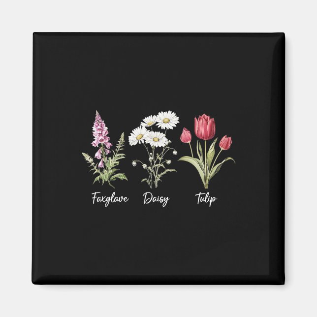 Aimant Chemise Anti Trump Fleur Subtile Digitale Fleur (Devant)