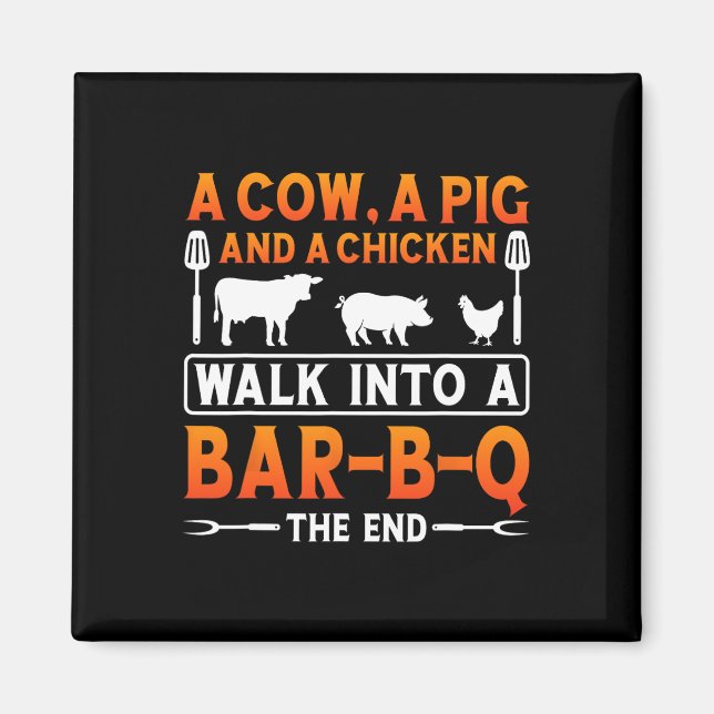 Aimant Chemise Barbecue A Vache (Devant)