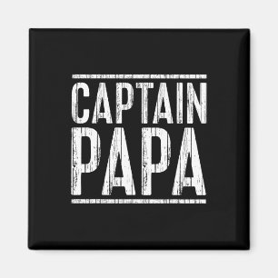 Aimant Chemise Captain Papa Bateau Ponton Fête des Pères
