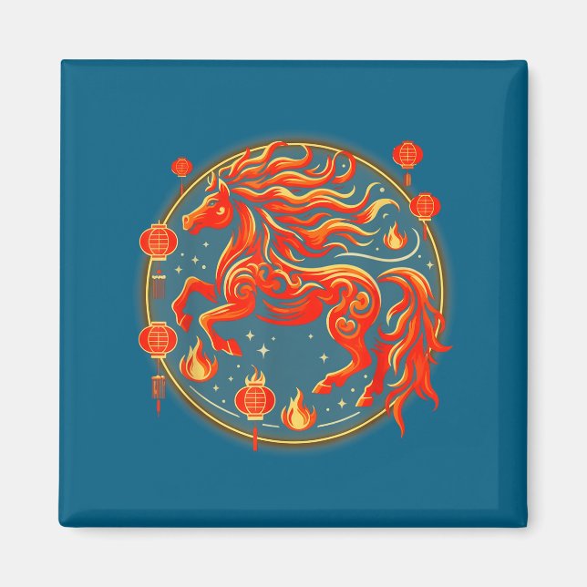 Aimant Chemise Cheval Chinois 1 (Devant)